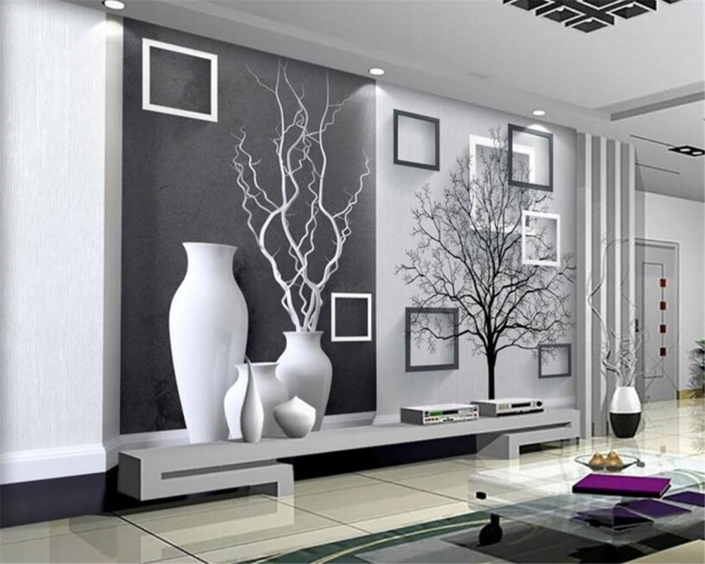 3D Wallpaper Stereoscopic Vase